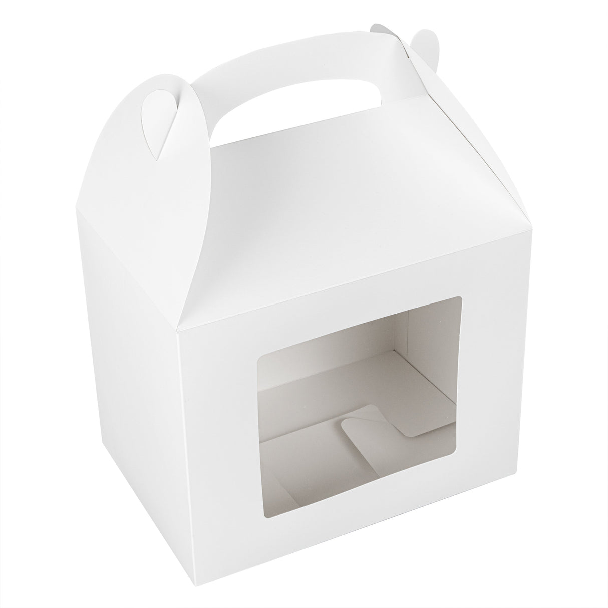 Boxes, Gable & Lunch, Bio Tek 10 x 7 x 8 Inch, Paper, White, with Window,25 - 1 EACH