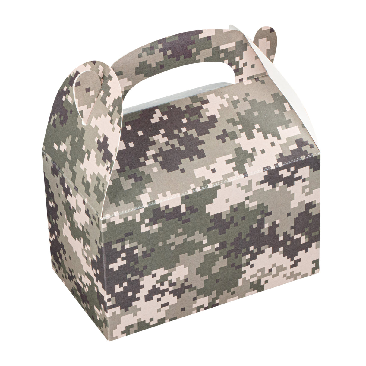 Boxes, Gable & Lunch, Bio Tek 6 x 3.50 x 3.50 Inch, Paper, Camouflage, Compostable,25 - 1 EACH