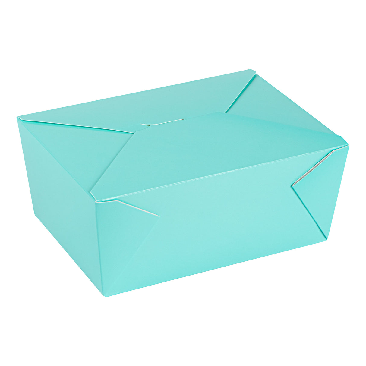 Containers, Take-Out, Bio Tek 98 Ounce, Paper, Turquoise, 8.50 x 6.25 x 3.50 Inch, #4, Rectangular,50 - 1 EACH