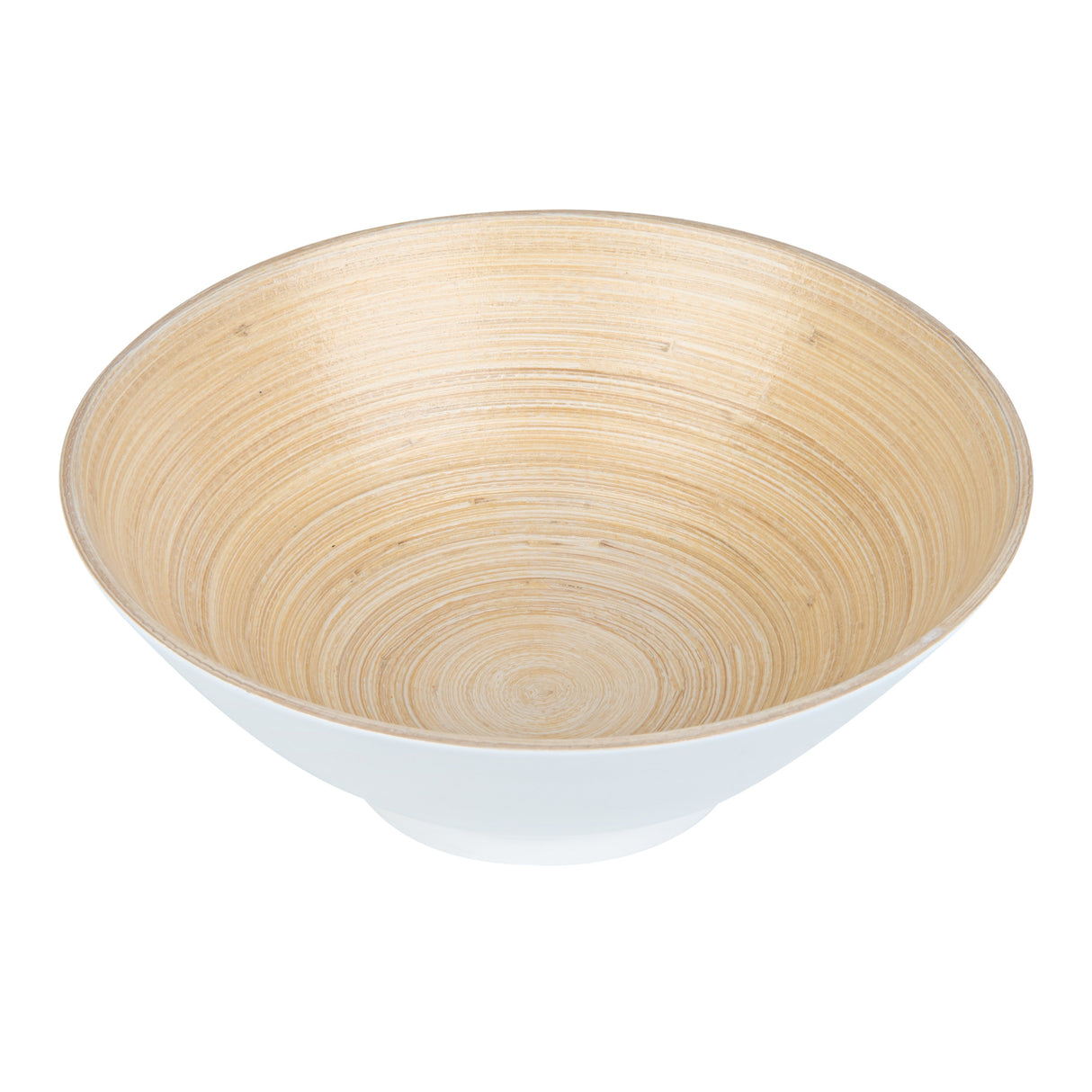 Bowls, Serving, Bambuddha 29 Ounce, Bamboo, White, 8.25 x 8.25 x 3.25 Inch, with Serving Spoon, Round,1 - 1 EACH