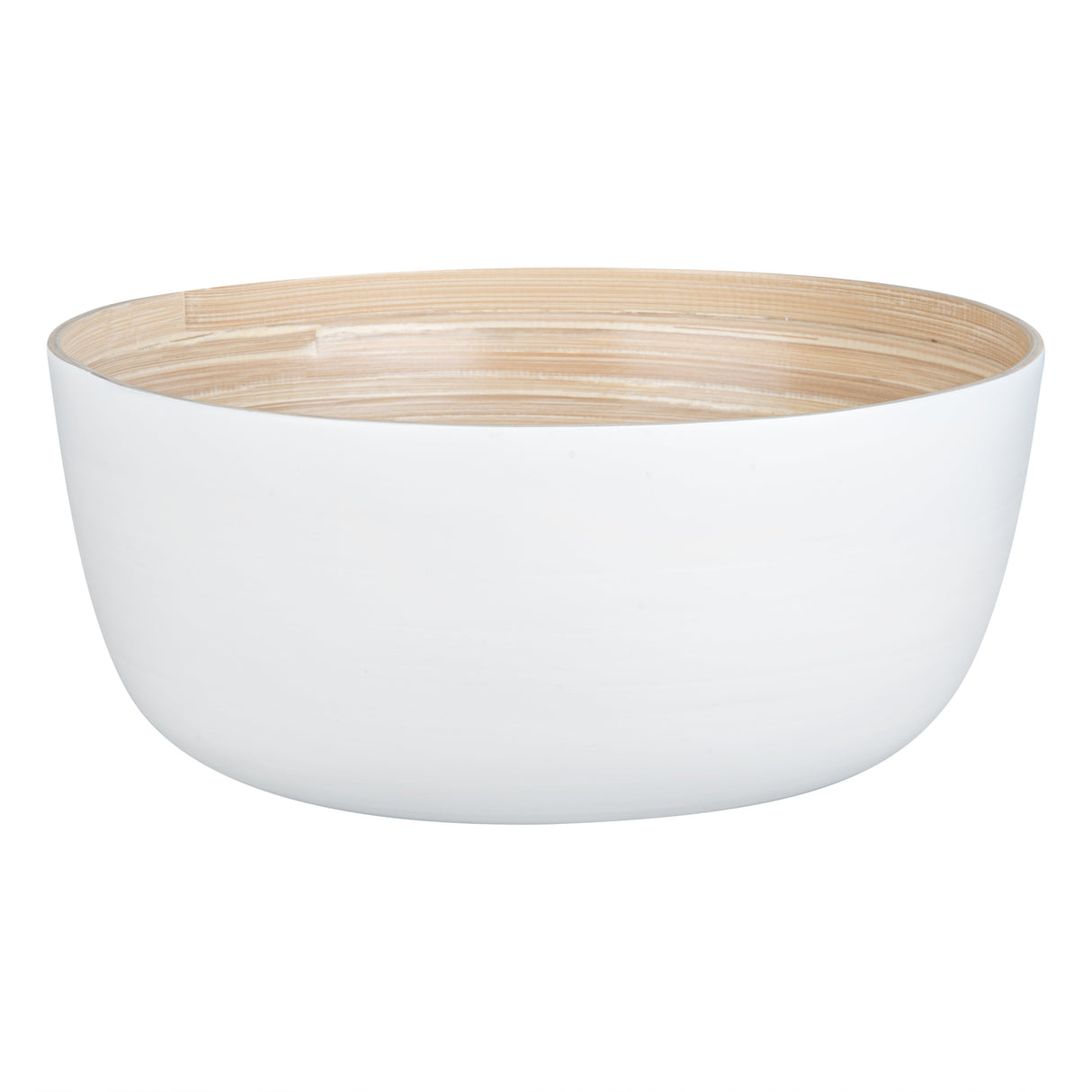 Bowls, Salad, Bambuddha 51 Ounce, Spun Bamboo, White, Extra Large 13.50 x 13.50 x 6.25 Inch, Round,1 - 1 EACH