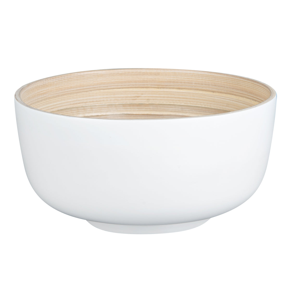 Bowls, Salad, Bambuddha 15 Ounce, Spun Bamboo, White, Small 7.75 x 7.75 x 4 Inch, Round,1 - 1 EACH
