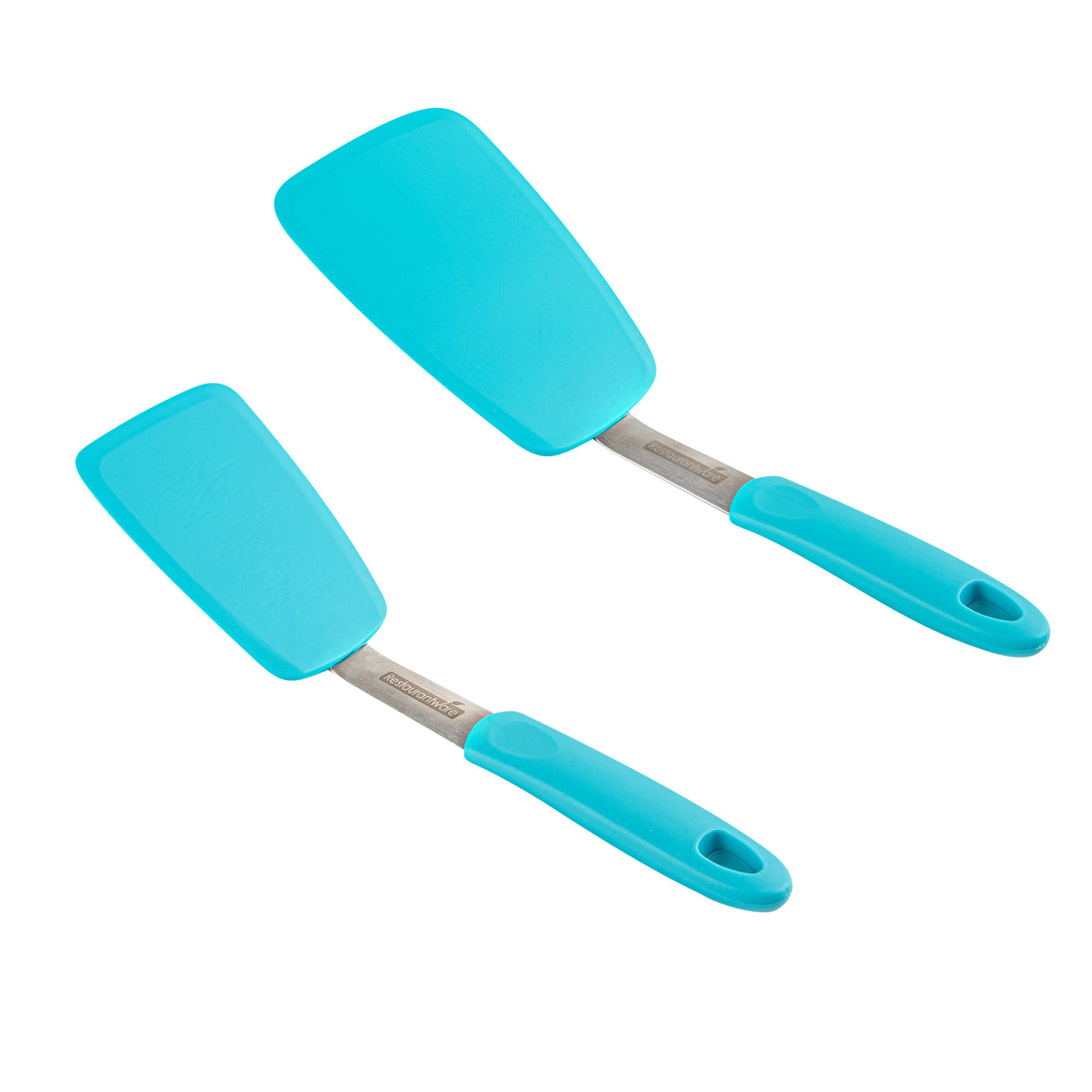 Turner Set, Solid, Comfy Grip 2-Piece, Turquoise, Silicone,1 - 2 PIECE