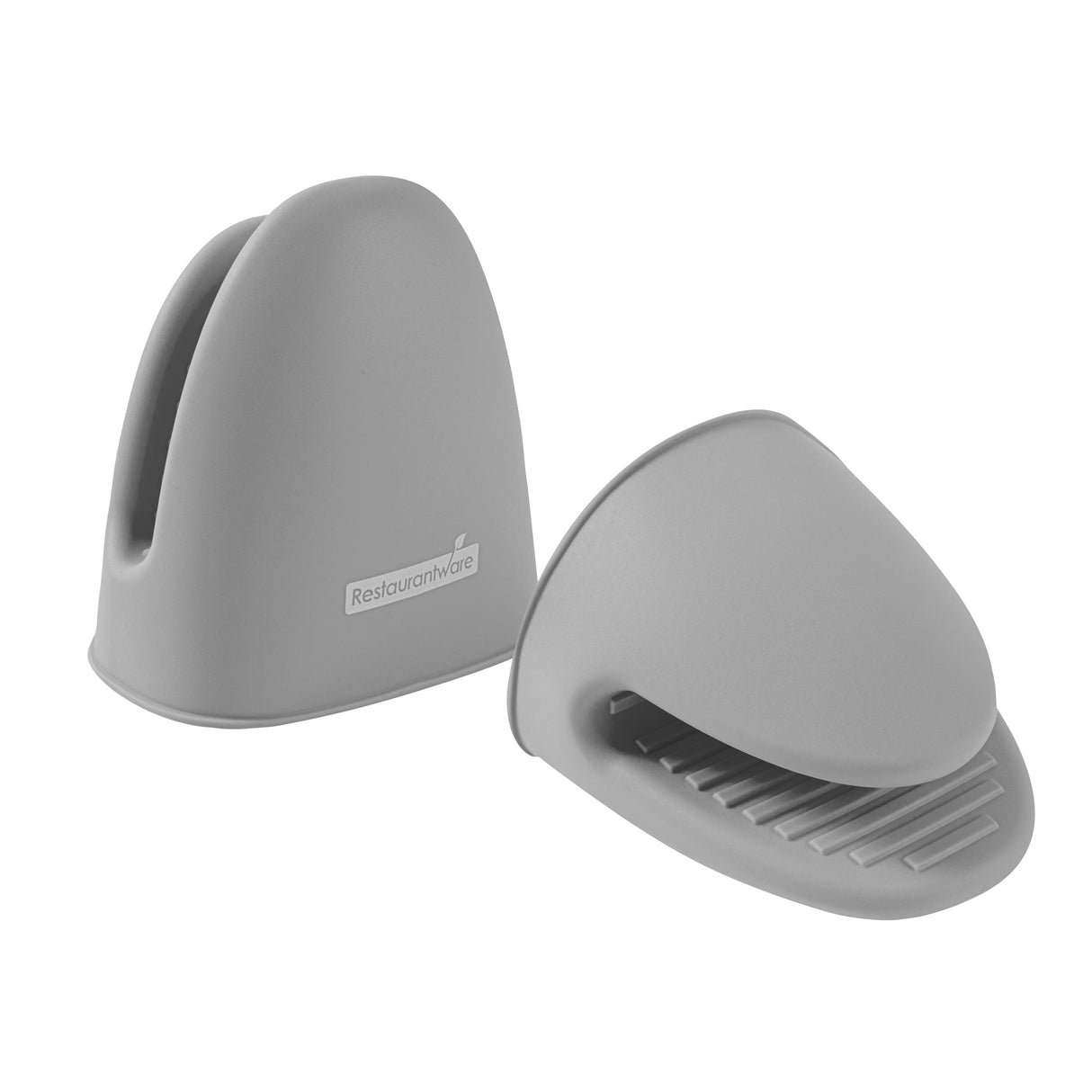 Mitt Set, Pot Holder, Comfy Grip 2-Piece, Mini, Gray, Silicone, Heat-Resistant, 4.25 x 3.50 x 4.25 Inch,1 - 2 PIECE