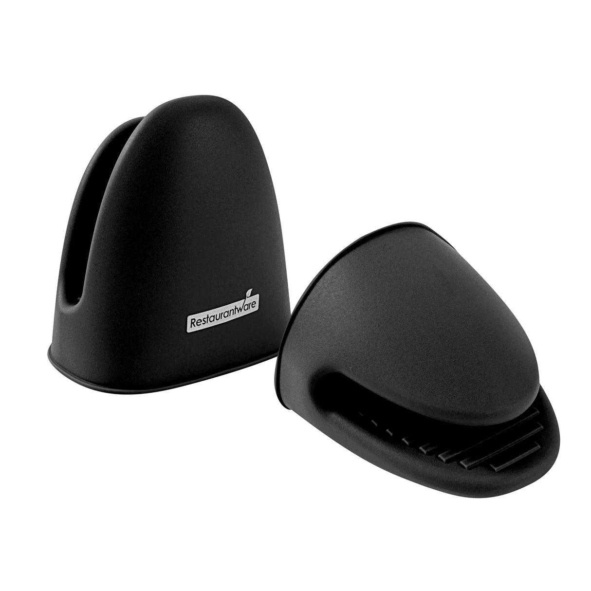 Mitt Set, Pot Holder, Comfy Grip 2-Piece, Mini, Black, Silicone, Heat-Resistant, 4.25 x 3.50 x 4.25 Inch,1 - 2 PIECE