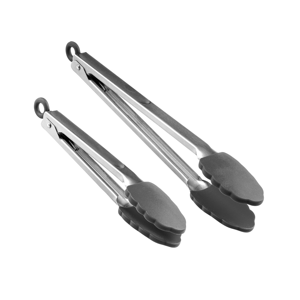 Tong Sets, Met Lux 2-Piece, Stainless Steel, Scallop Grip,1 - 2 PIECE