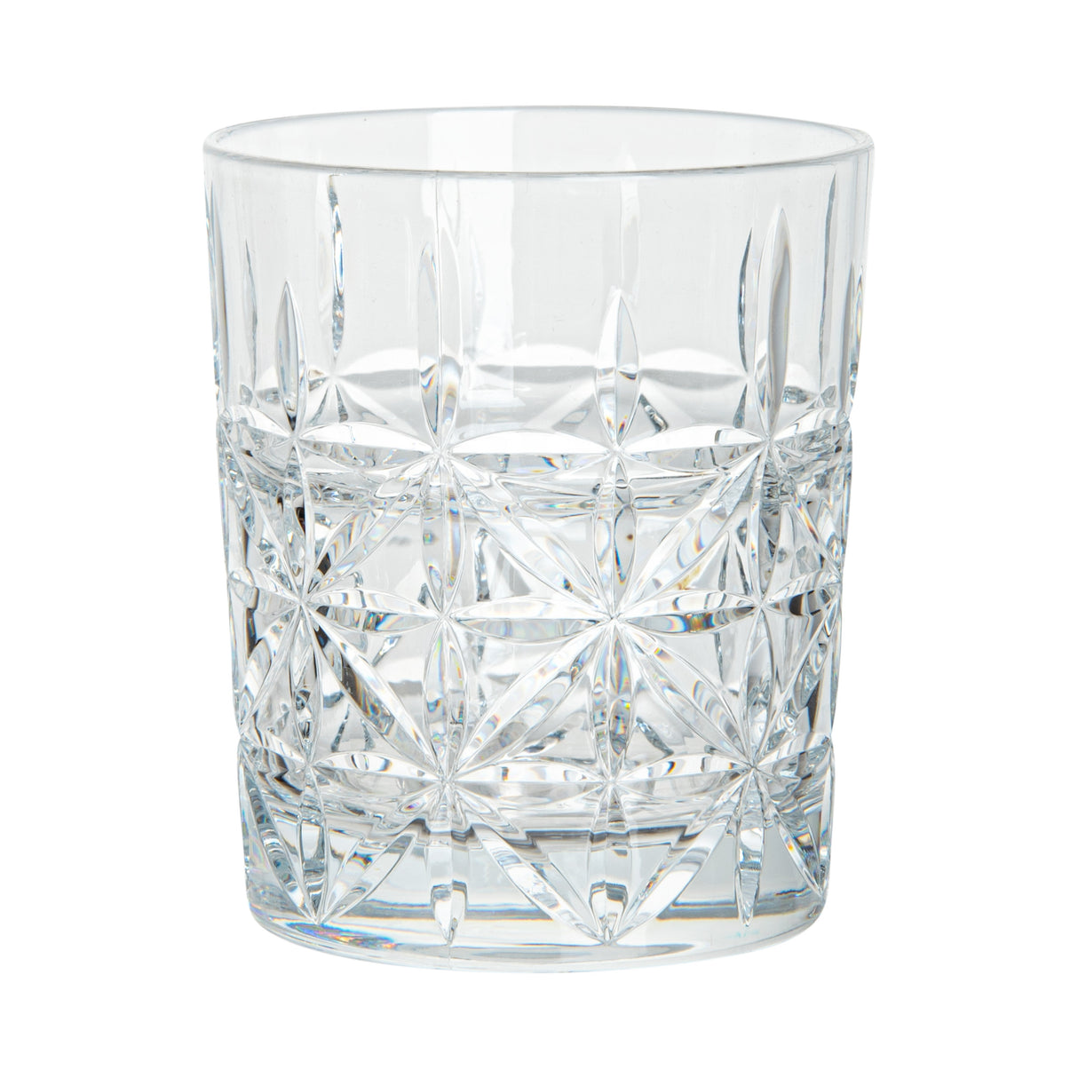 Glasses, Old Fashioned, Bev Tek, 10 Ounce, 3.25 x 3.25 x 3.75 Inch, Cut Crystal Design, Polycarbonate,6 - 1 EACH