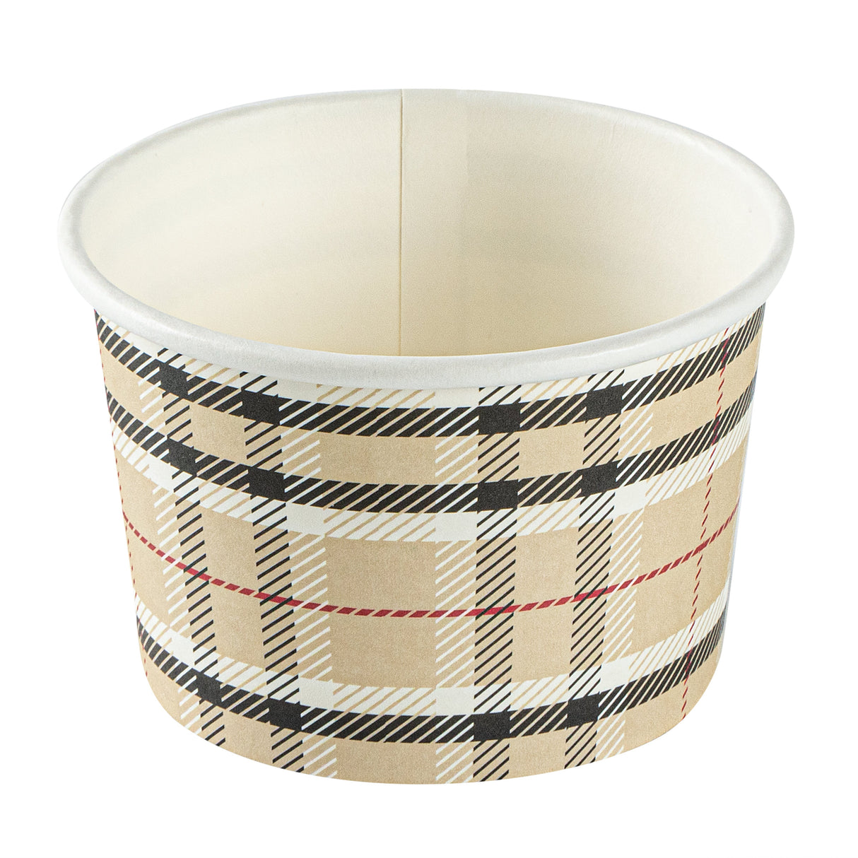 Cups, To-Go, Coppetta 4 Ounce, Paper, Plaid, 3 x 3 x 2.50 Inch,4 - 50 COUNT