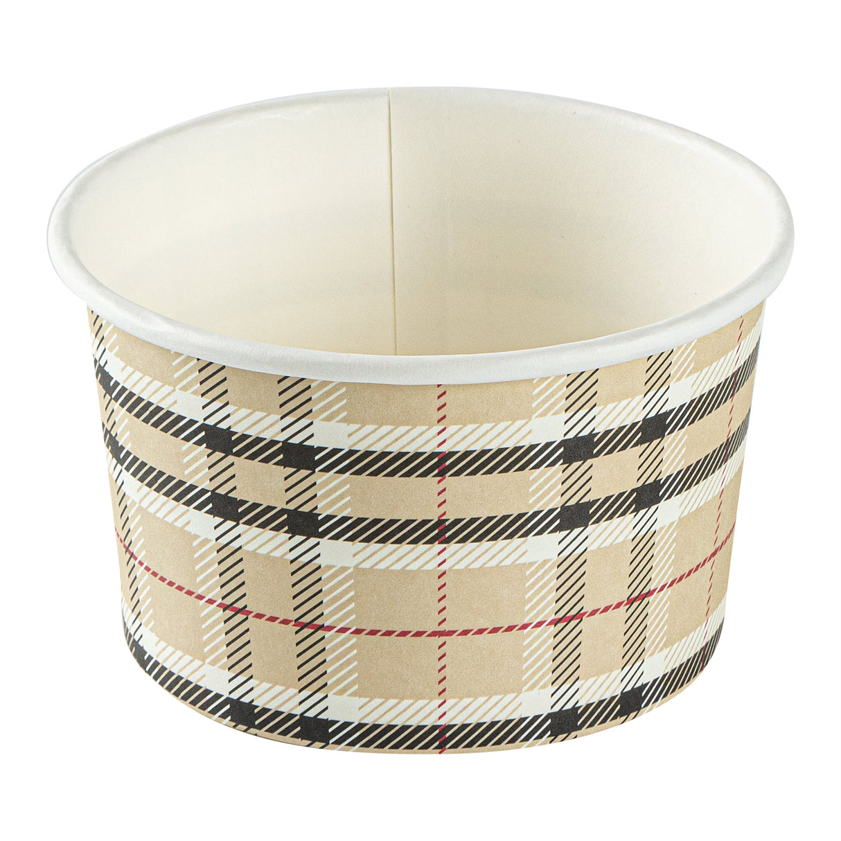 Cups, To-Go, Coppetta 5 Ounce, Paper, Plaid, 3.25 x 3.25 x 2 Inch,4 - 50 COUNT