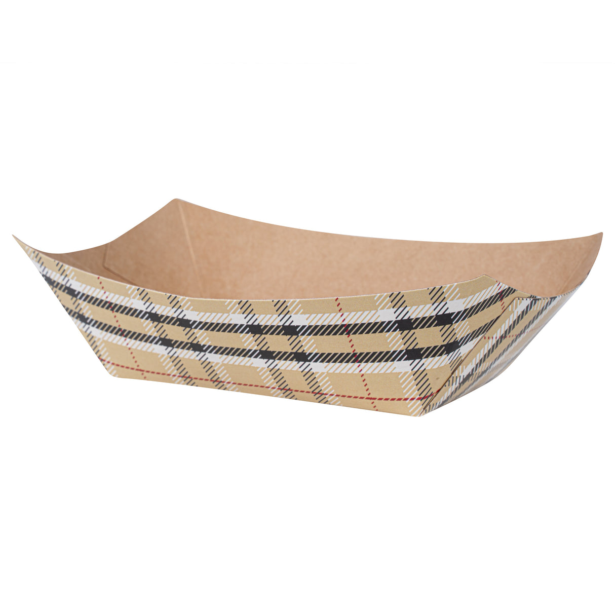 Boats, Bio Tek 3.25 x 2 x 1.50 Inch, Paper, Plaid, 6 Ounce, #40,8 - 50 COUNT