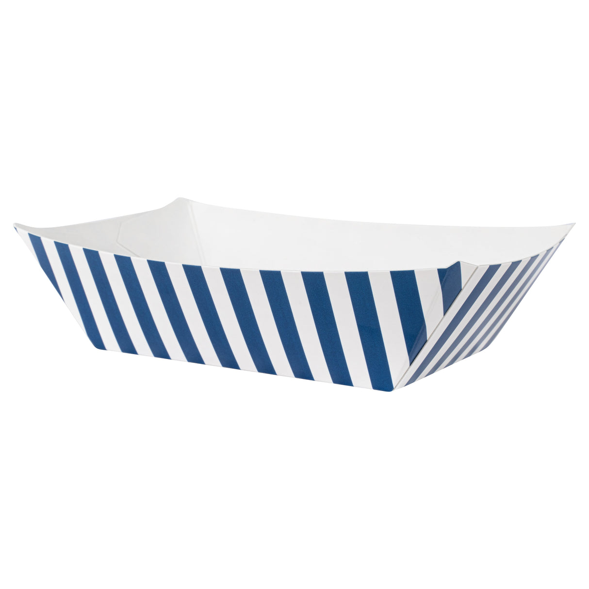 Boats, Bio Tek 4.25 x 2.75 x 1.50 Inch, Paper, Blue & White Stripe, 0.50 Pound, #50,8 - 50 COUNT