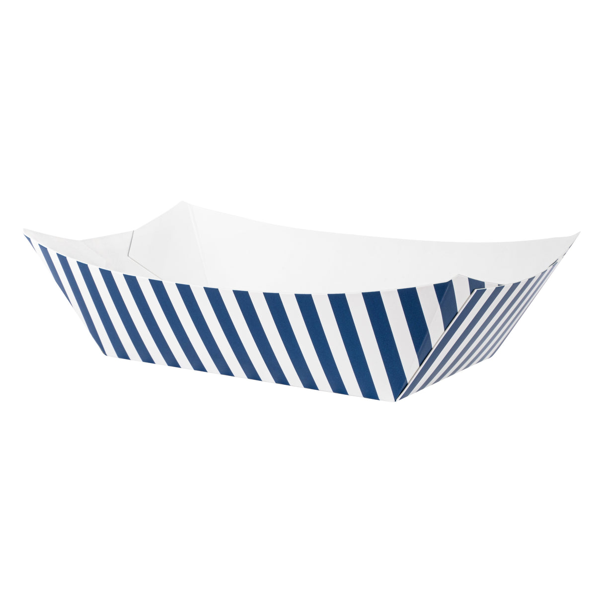 Boats, Bio Tek 5.50 x 3.50 x 2 Inch, Paper, Blue & White Stripe, 1 Pound, #100,4 - 50 COUNT