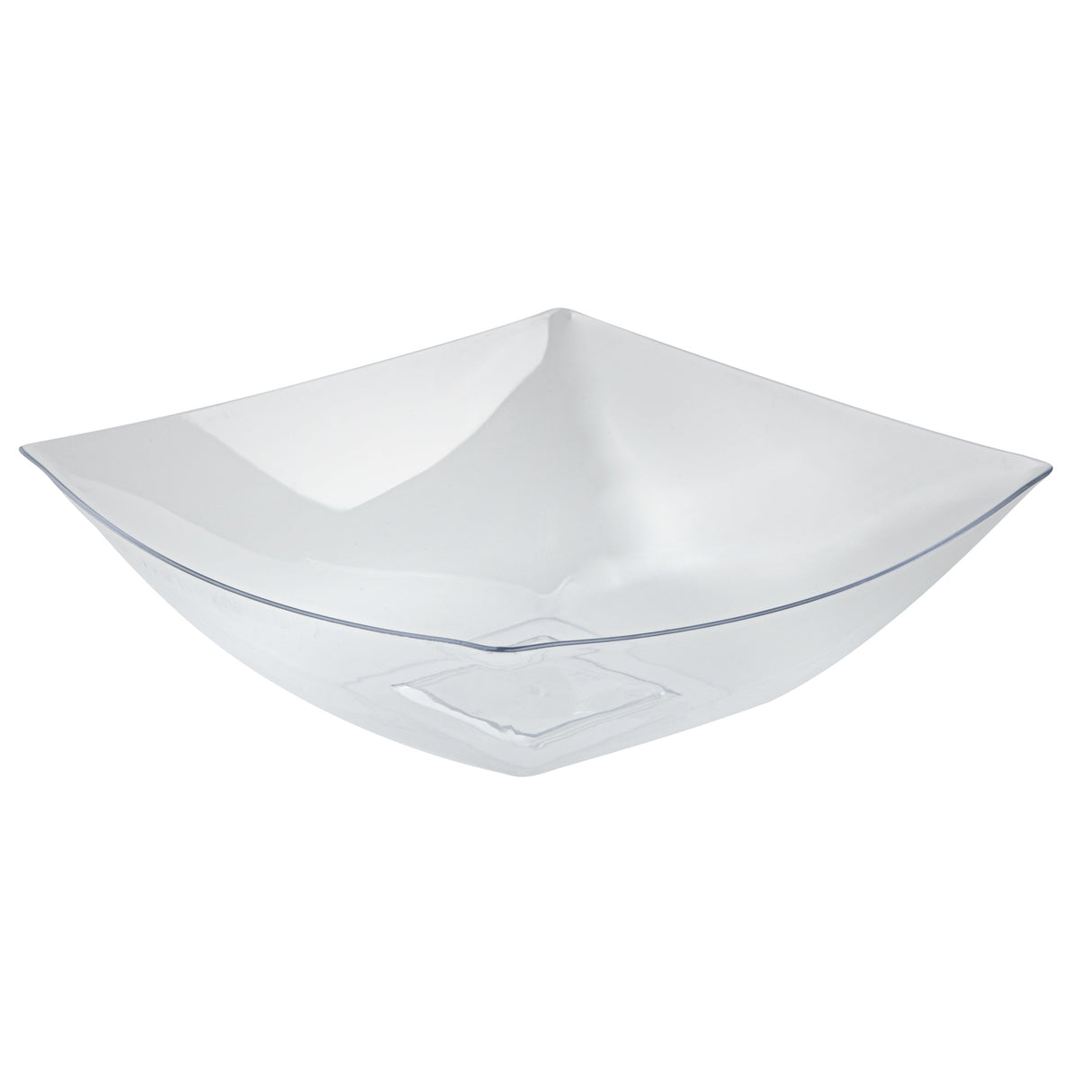 Bowls, Serving, Moderna 64 Ounce, Plastic, Clear, 9.75 x 9.75 x 3 Inch, Square,10 - 10 COUNT