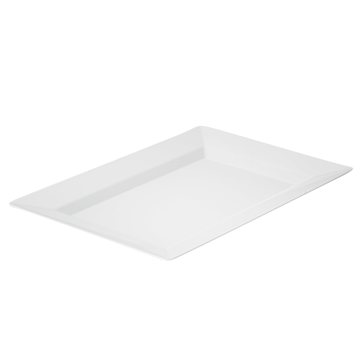 Plates, Moderna 7.50 x 5.25 x 0.50 Inch, Plastic, White, Rectangular,10 - 10 COUNT