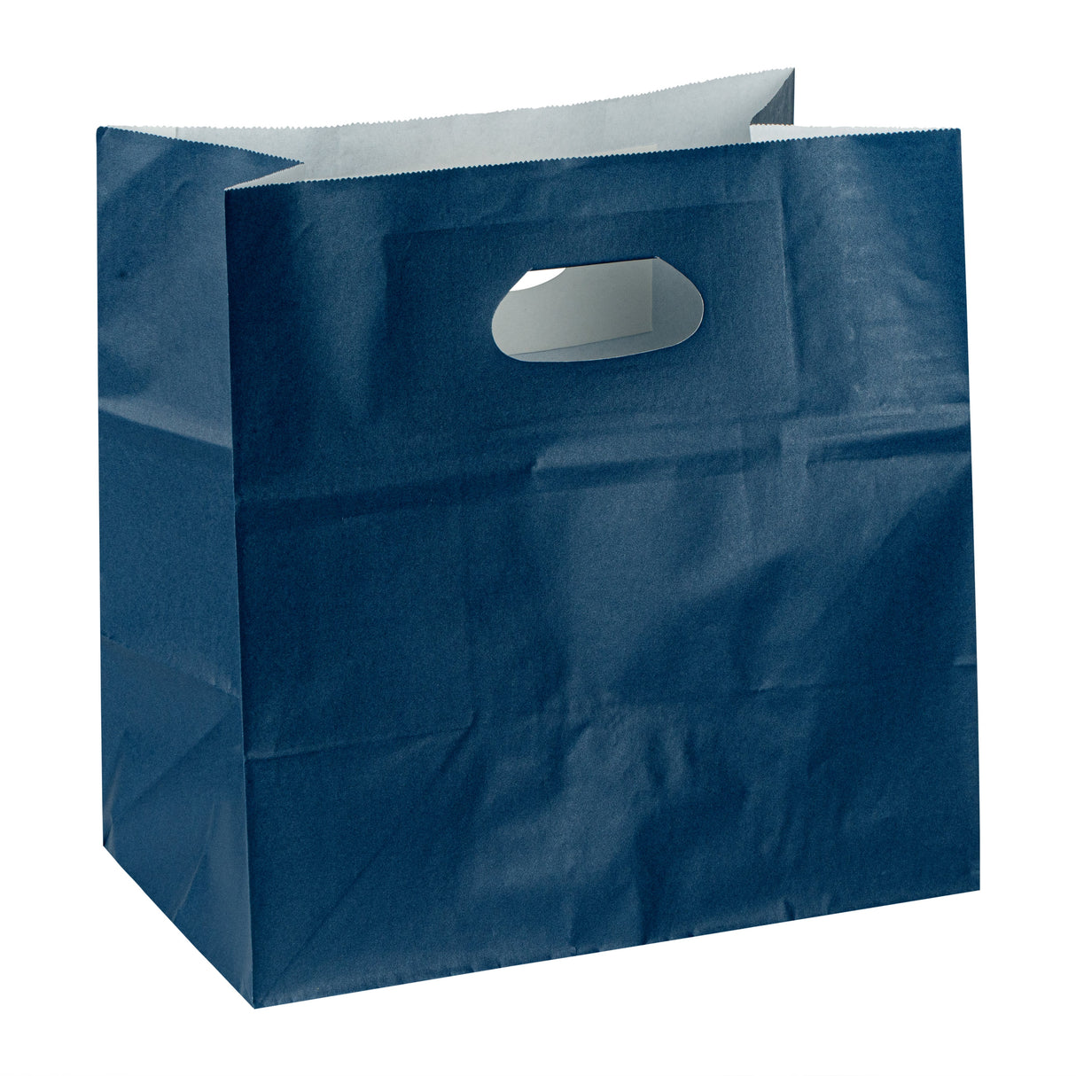 Bags, Take-Out, Bag Tek 11 x 7 x 11 Inch, Paper, Midnight Blue, Rectangular, with Handles,100 - 1 EACH