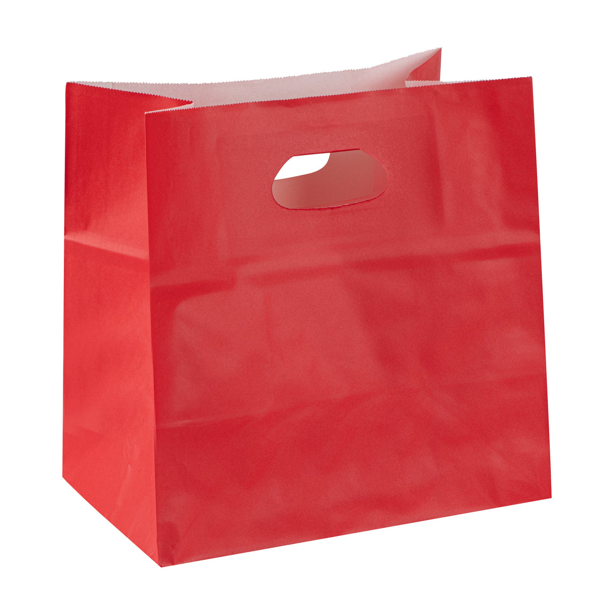 Bags, Take-Out, Bag Tek 11 x 7 x 11 Inch, Paper, Red, Rectangular, with Handles,100 - 1 EACH