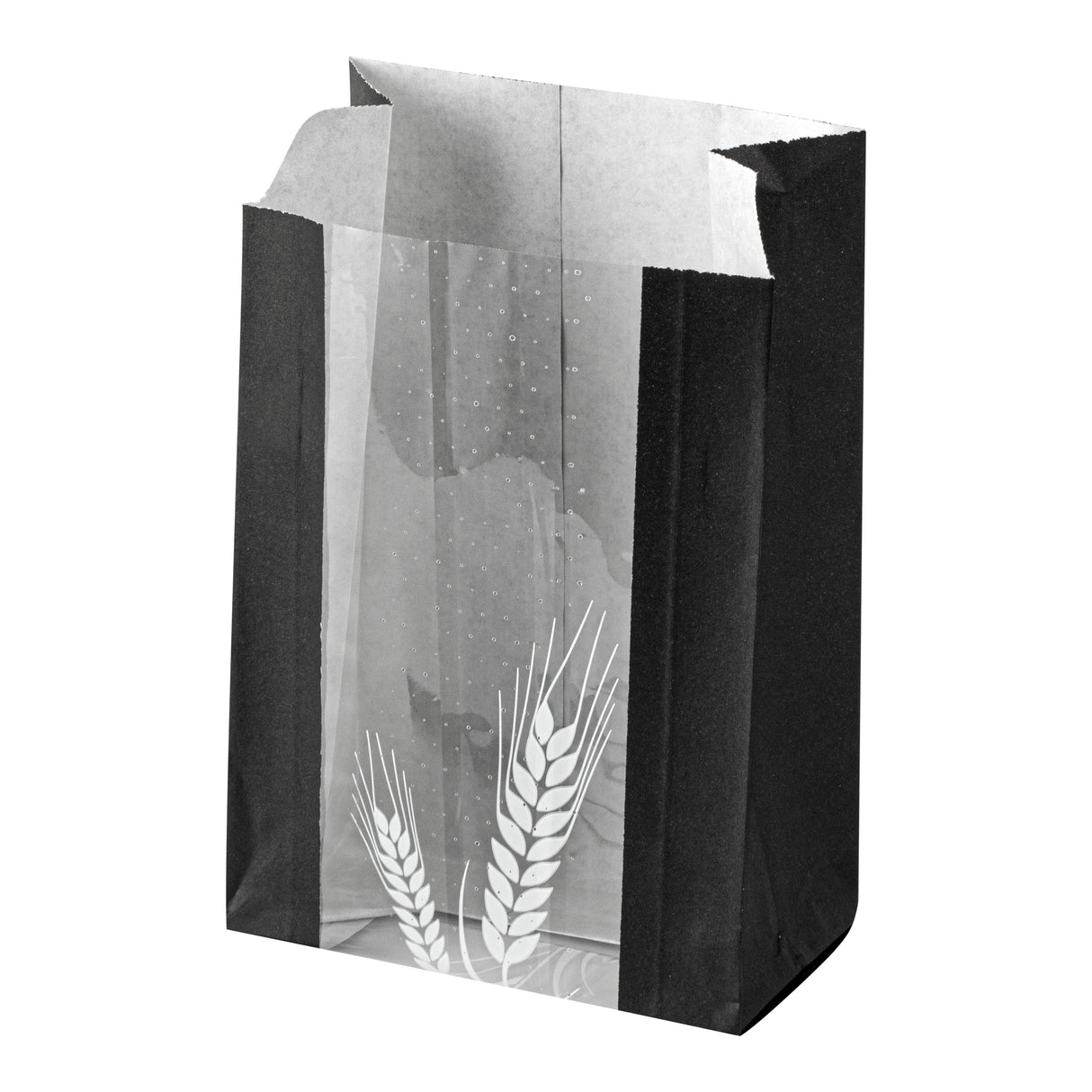 Bags, Bread, Bag Tek 4.75 x 2.75 x 8.50 Inch, Greaseproof Paper, Black, Wheat Pattern, Micro-Perforated,100 - 1 EACH