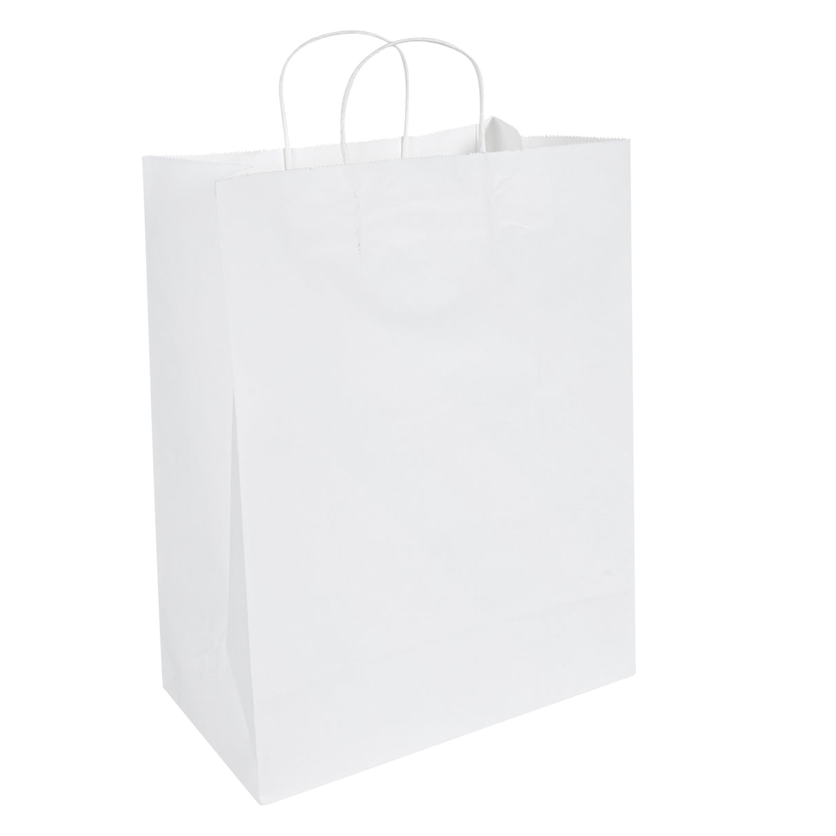 Bags, Retail, Saving Nature 12.50 x 6.25 x 17 Inch, Paper, White, with Handles,100 - 1 EACH