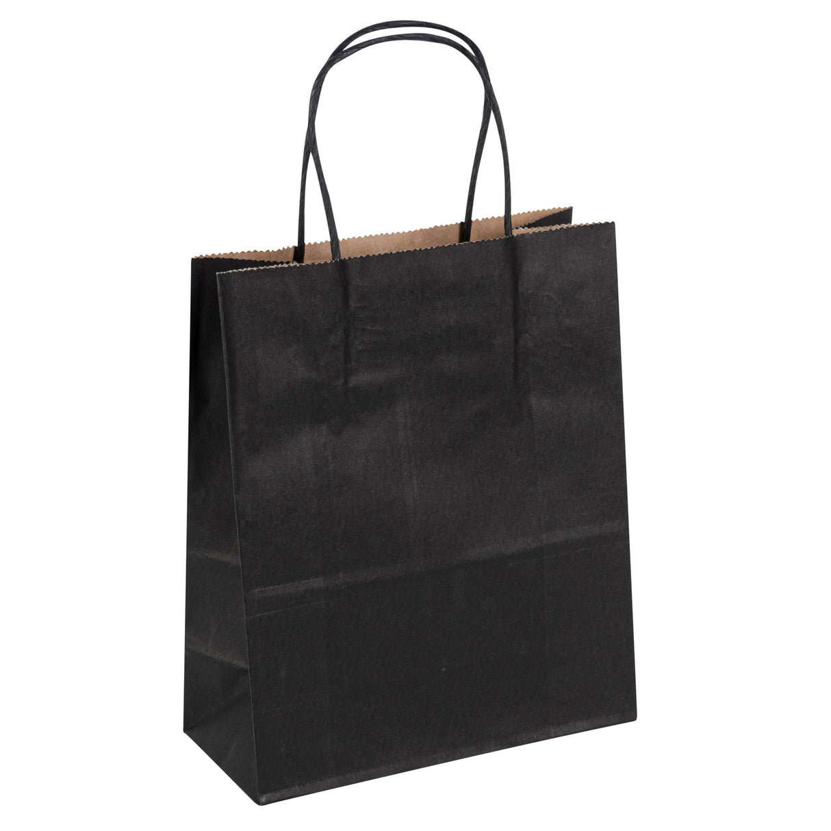 Bags, Retail, Saving Nature 7 x 3.25 x 8.50 Inch, Paper, Black, with Handles,100 - 1 EACH
