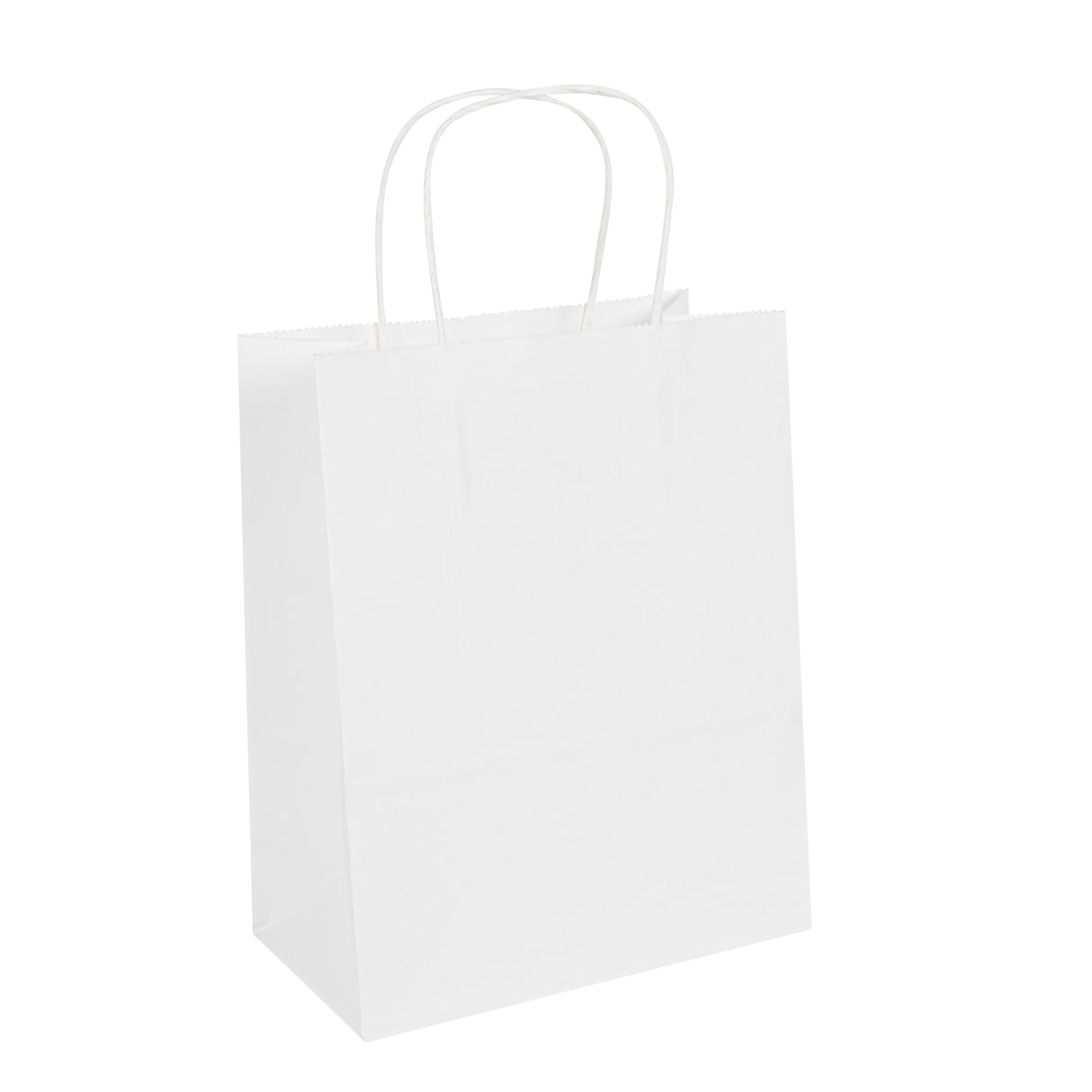 Bags, Retail, Saving Nature 7 x 3.25 x 8.50 Inch, Paper, White, with Handles,100 - 1 EACH