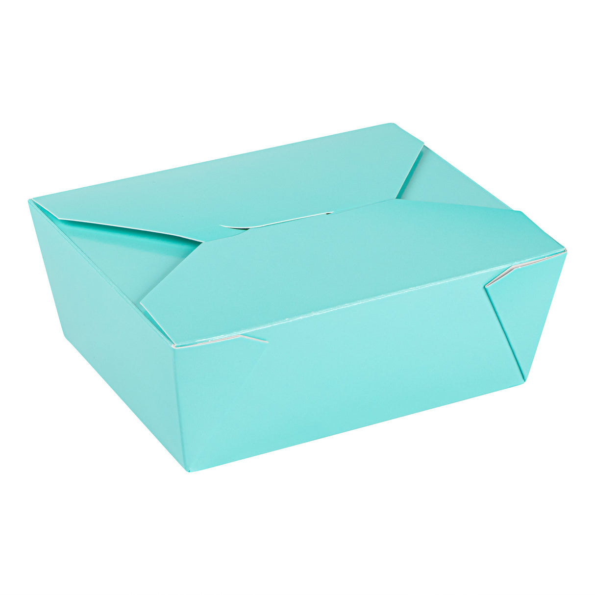 Containers, Take-Out, Bio Tek 45 Ounce, Paper, Turquoise, 6.75 x 5.50 x 2.50 Inch, #8, Rectangular,4 - 50 COUNT