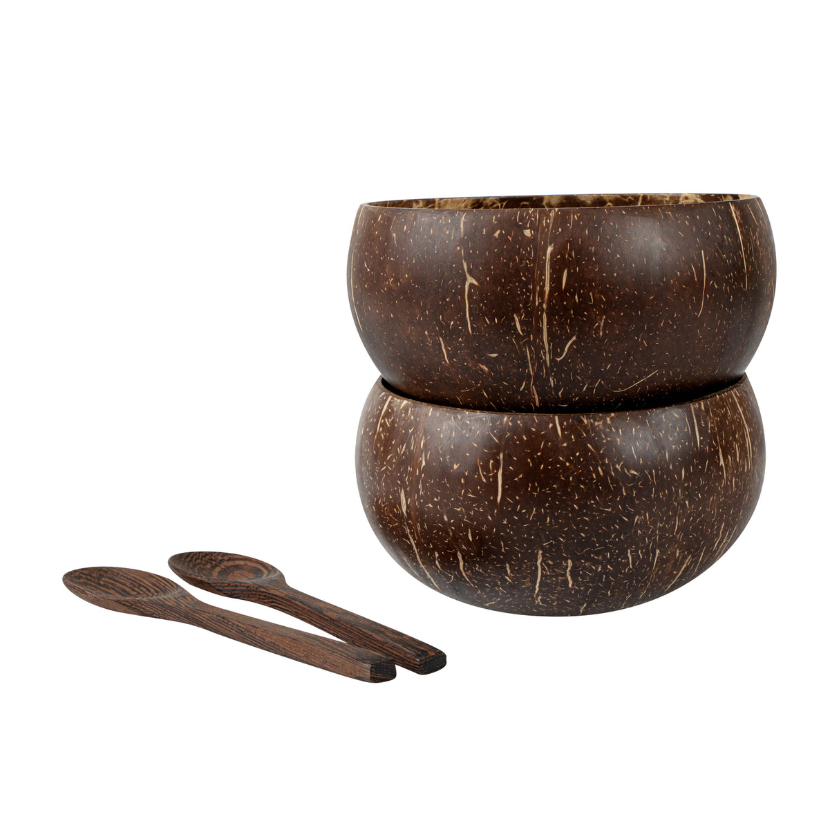 Bowl Sets, Coco Casa Coconut Shell 4-Piece, with Wooden Spoon,10 - 4 PIECE