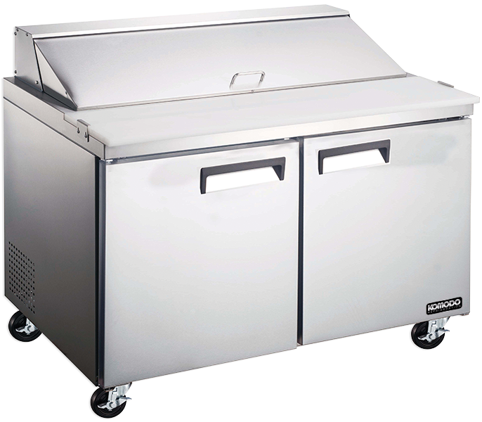 Unit, Sandwich Preparation, 60 Inch, Refrigerated, Stainless Steel Exterior, contains Recessed Handles/Adjustable, includes Casters,1 - 1 EACH