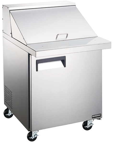 Unit, Sandwich Preparation, 27 Inch, Mega Top Refrigerated, Stainless Steel Exterior, contains Recessed Handles/Adjustable, includes Casters,1 - 1 EACH