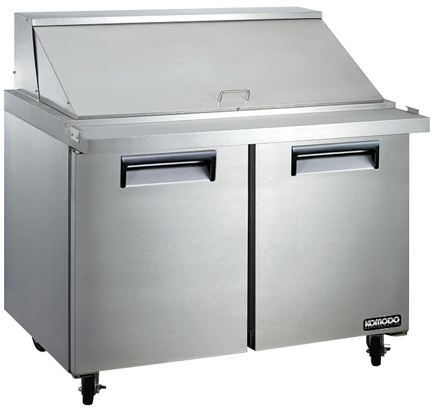 Unit, Sandwich Preparation, 48 Inch, Mega Top Refrigerated, Stainless Steel Exterior, contains Recessed Handles/Adjustable, includes Casters,1 - 1 EACH