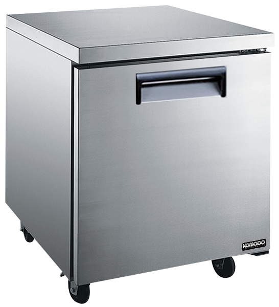 Freezer, Undercounter, 27 Inch, Stainless Steel Exterior, contains Adjustable Shelves/Recessed, includes Casters,1 - 1 EACH