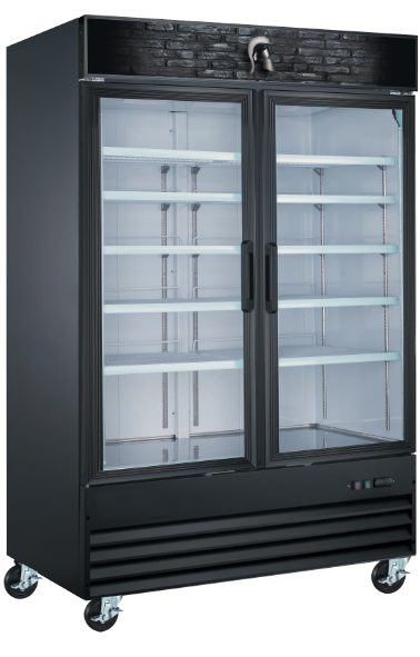 Refrigerator, Reach-In, Two-Door, Glass,1 - 1 EACH