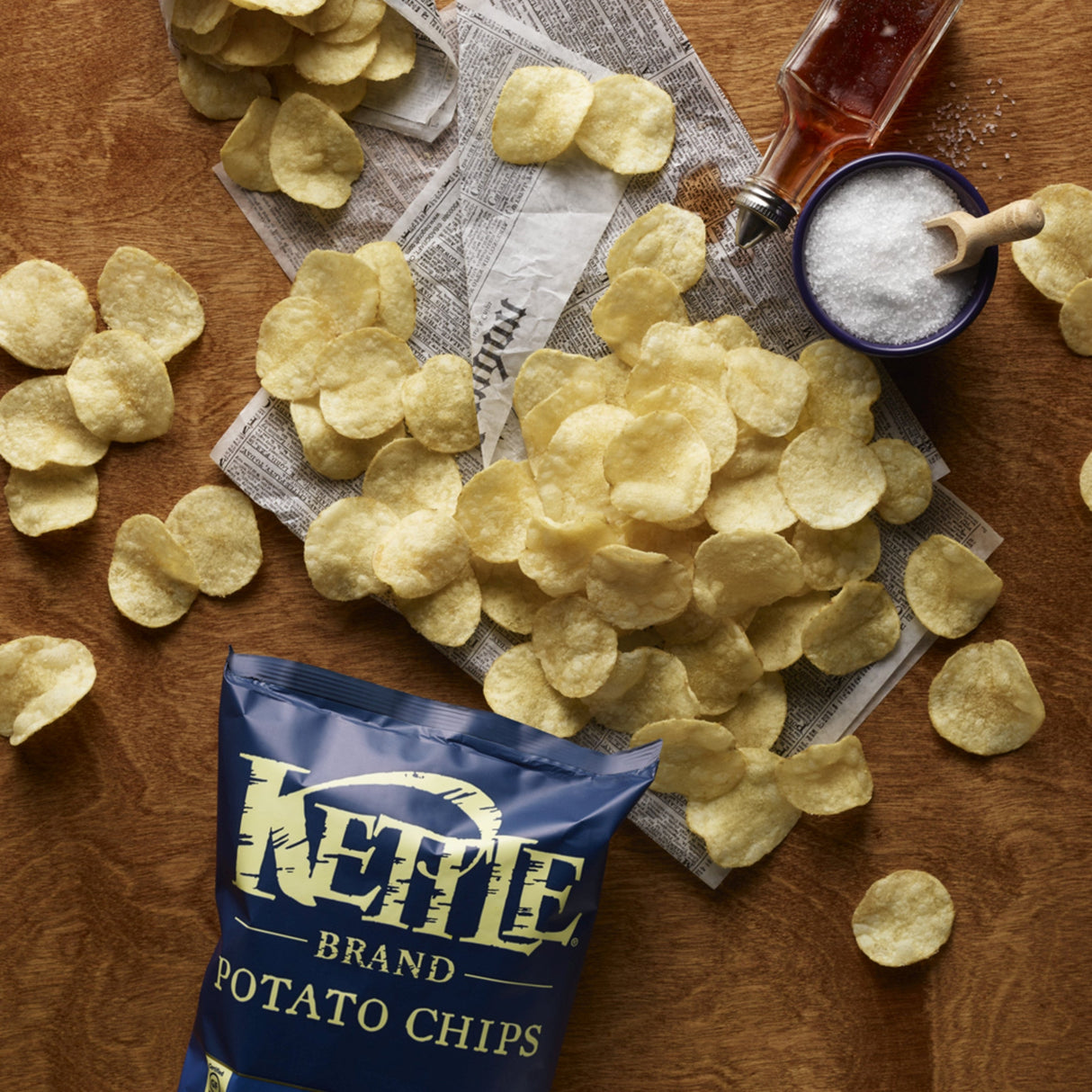 Chips, Potato, Sea Salt & Vinegar, Kettle Cooked, Single-Serve,24 - 1.5 OUNCE