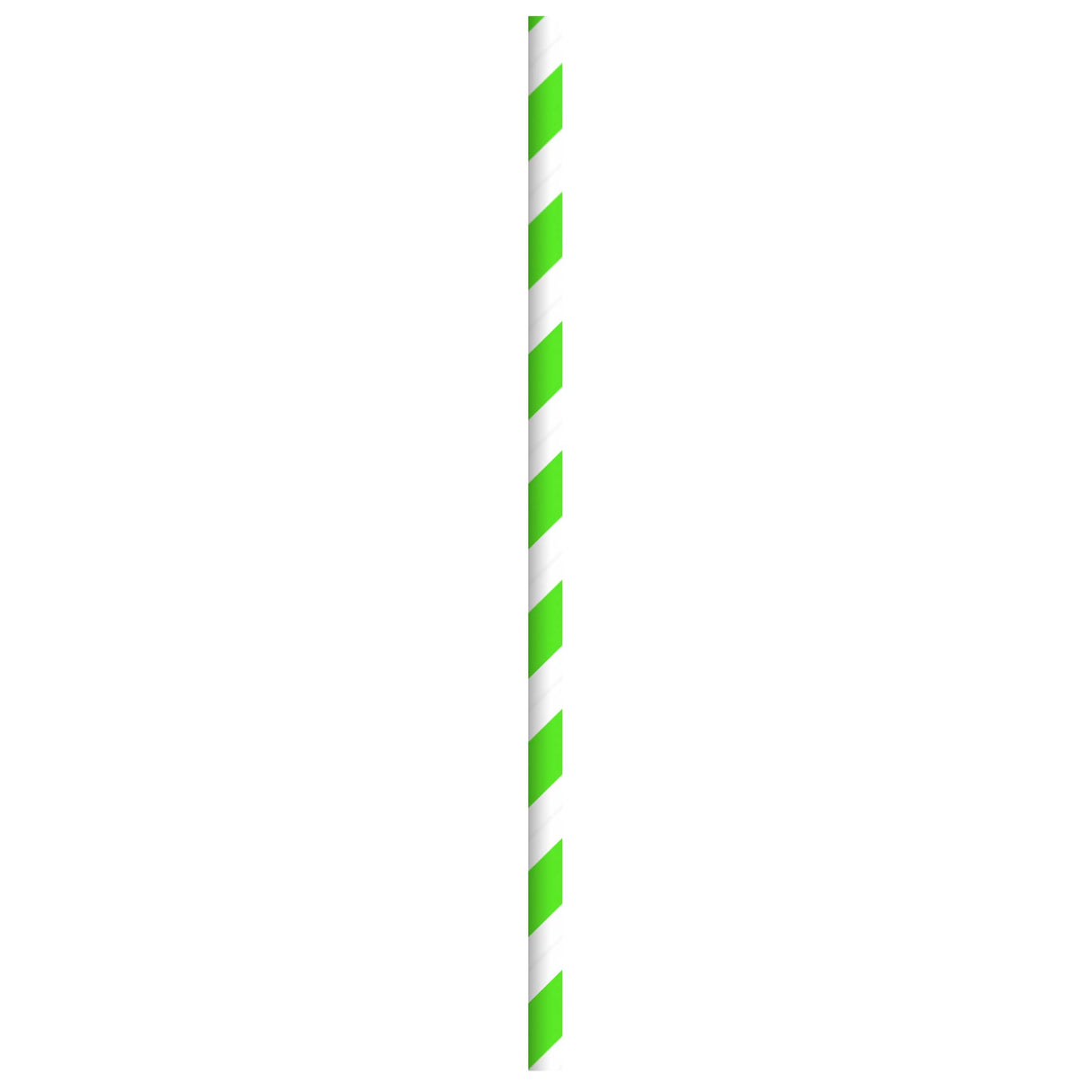 Straws, 8.30 Inch, Paper, Green Striped, Wrapped,12 - 500 COUNT