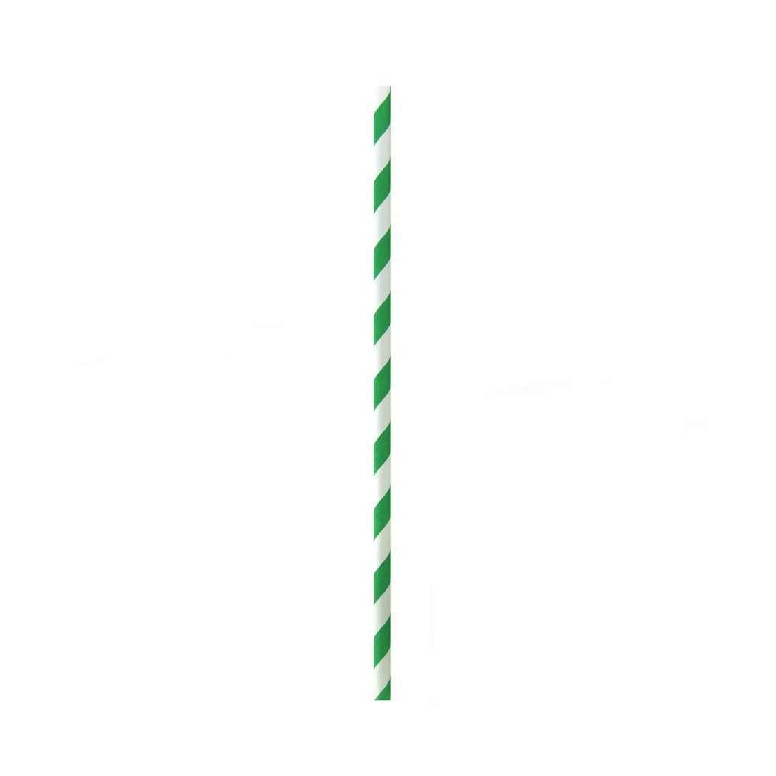 Straws, Paper, Green Striped, Wrapped,12 - 500 COUNT