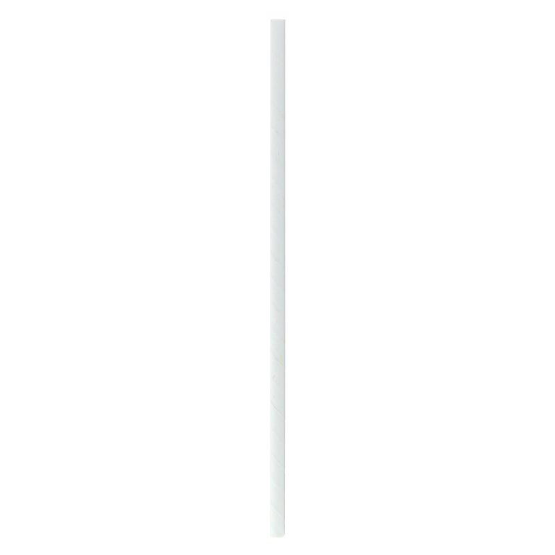 Straws, Paper, White Striped, Unwrapped,6 - 500 COUNT