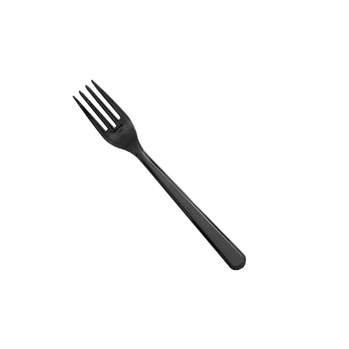 Fork, Luxury, Plastic, Black, 7.08 Inch, Polystyrene,10 - 100 COUNT