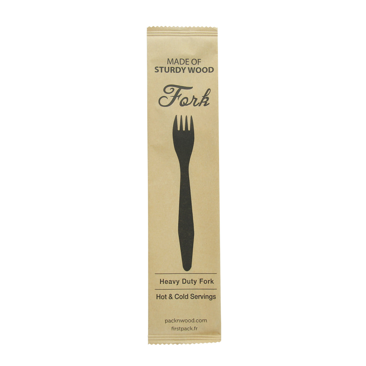 Fork, Heavyweight Wood, 7.30 Inch, Individually-Wrapped,10 - 50 COUNT