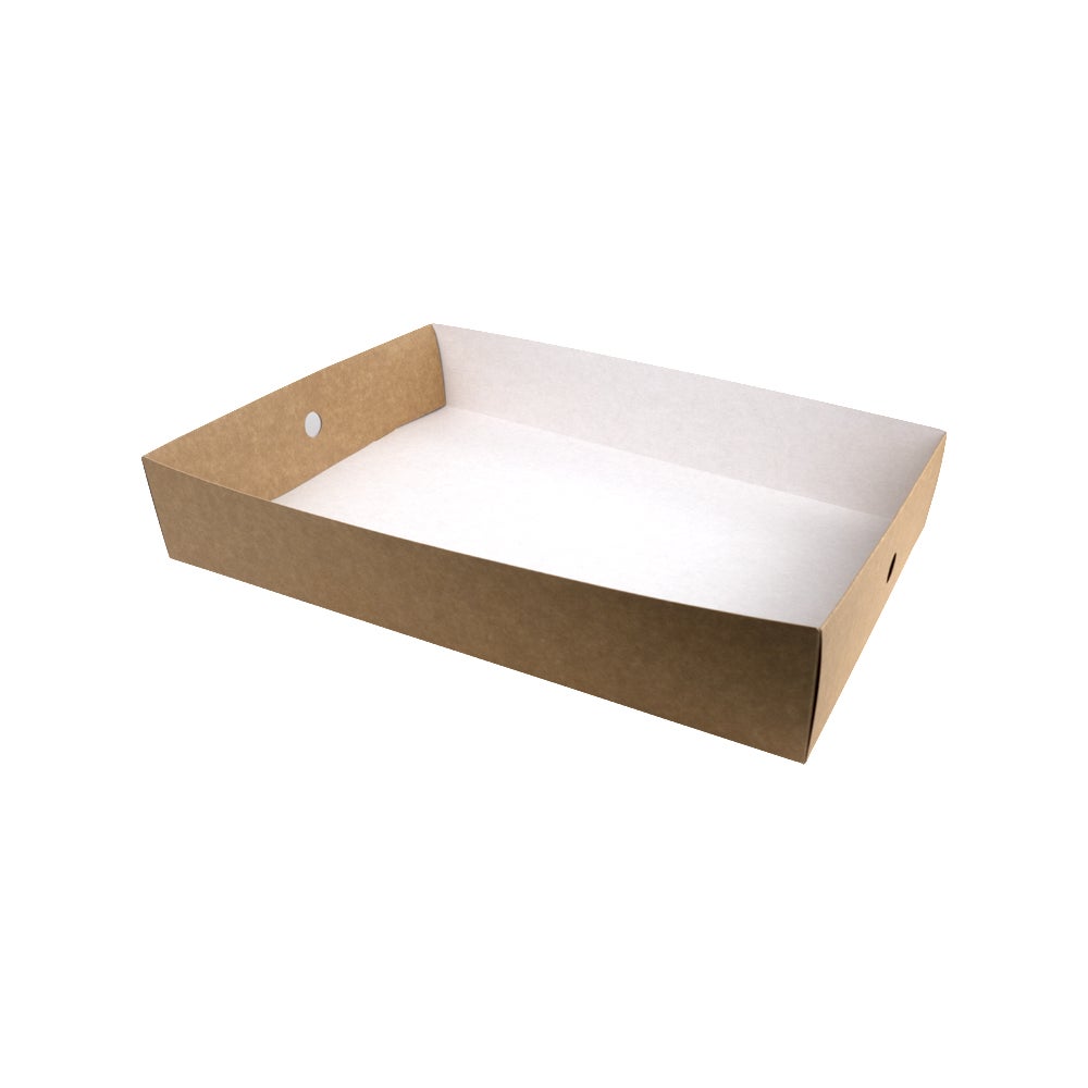Trays, 17.70 x 12.10 x 3.10 Inch, Paper, Kraft, Large,100 - 1 EACH