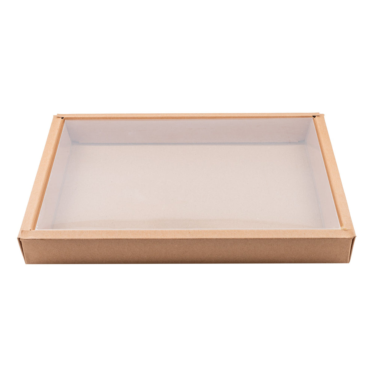 Boxes, Combo Set, 12.20 x 8.50 x 1.40 Inch, Paper, Kraft, with Clear Lid,50 - 1 EACH