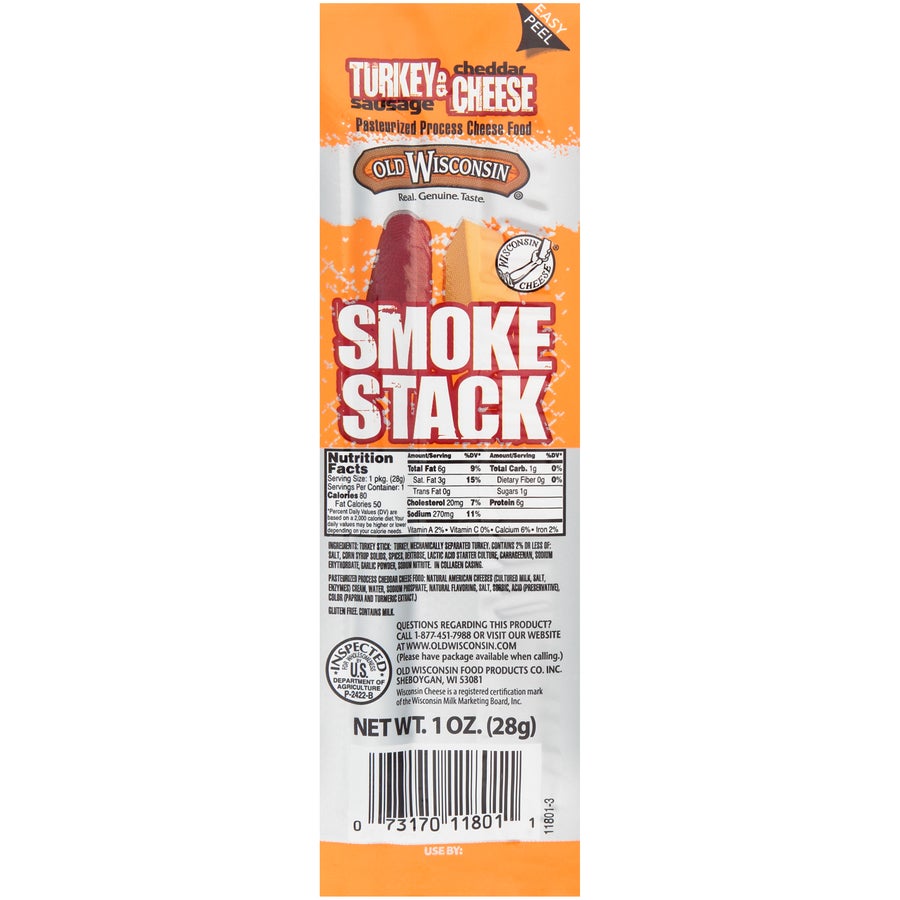 Snack Sticks, Turkey, Cheddar Cheese,64 - 1 OUNCE