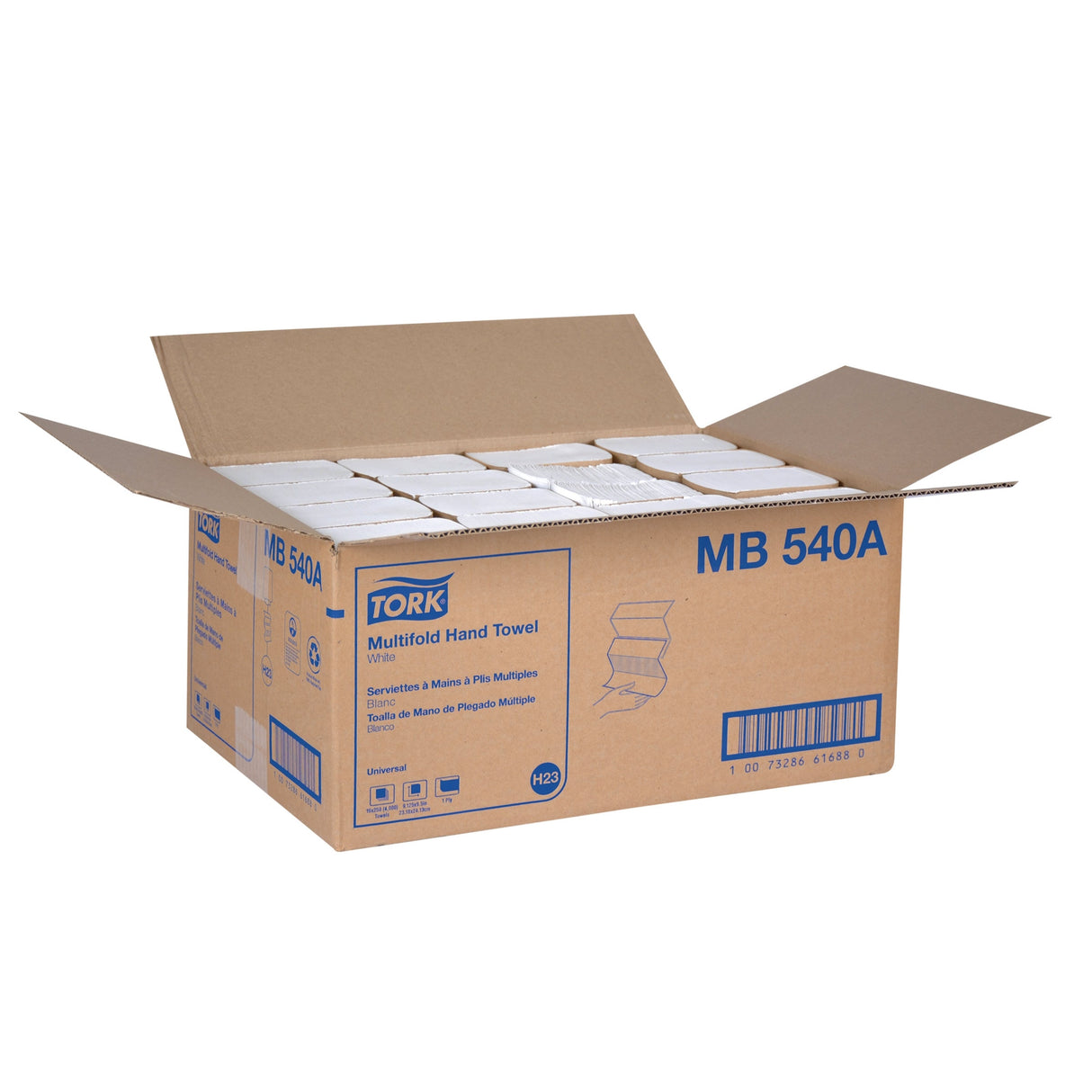 Towels, Multifold Hand, 1-Ply, White, 9.5 x 9.13 Inch,16 - 250 COUNT