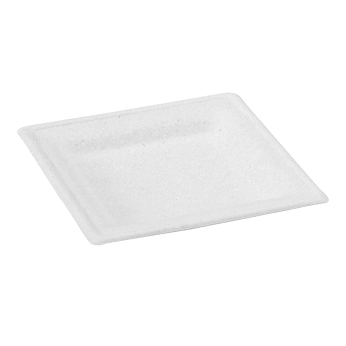 Plates, 6.30 x 6.30 Inch, Sugarcane Fiber, White, Square,30 - 10 COUNT