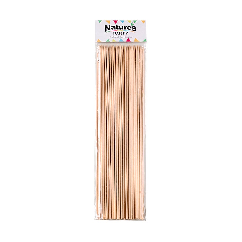 Skewers, Round, 11.81 Inch, Bamboo,100 - 50 COUNT