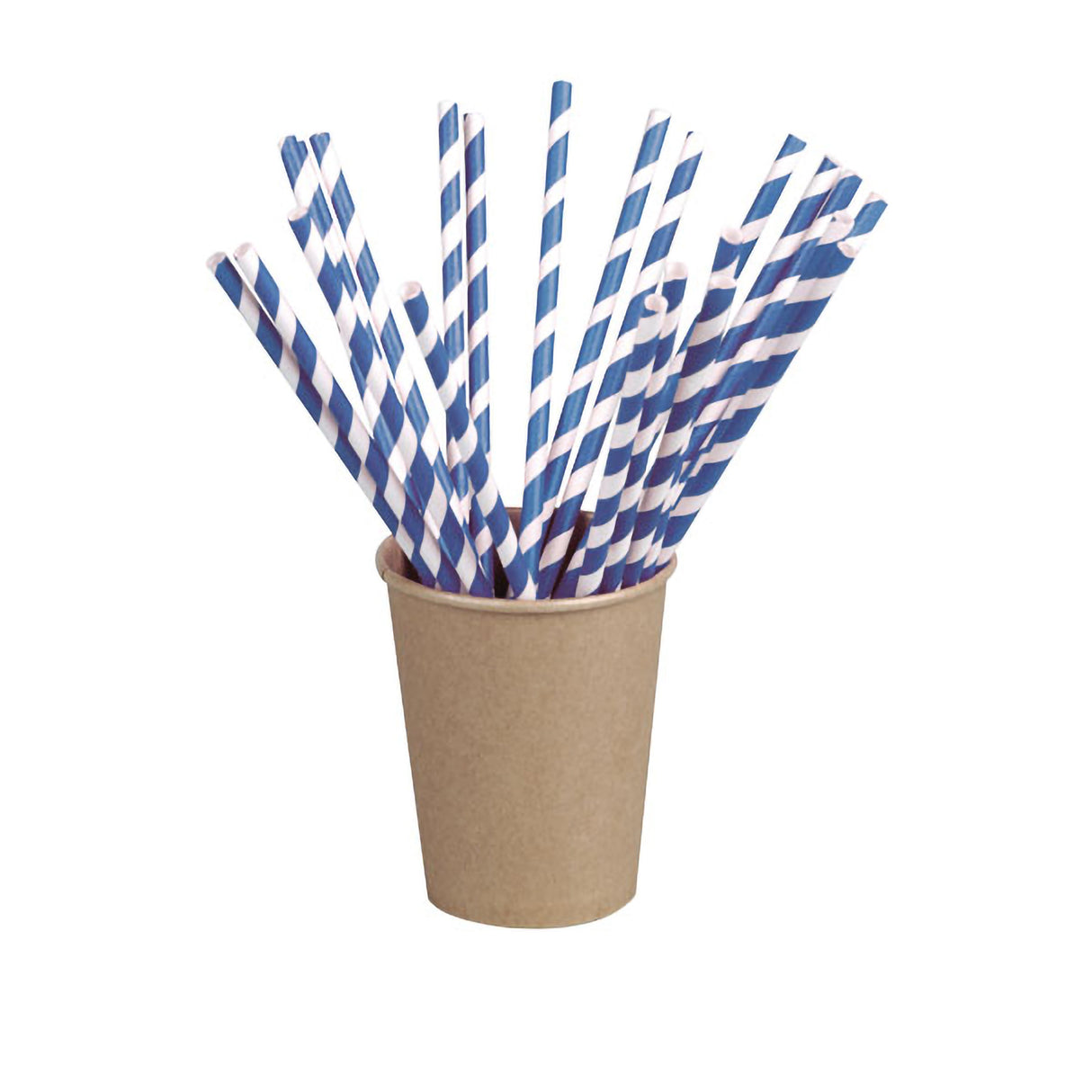 Straws, Paper, Blue Striped,24 - 25 COUNT