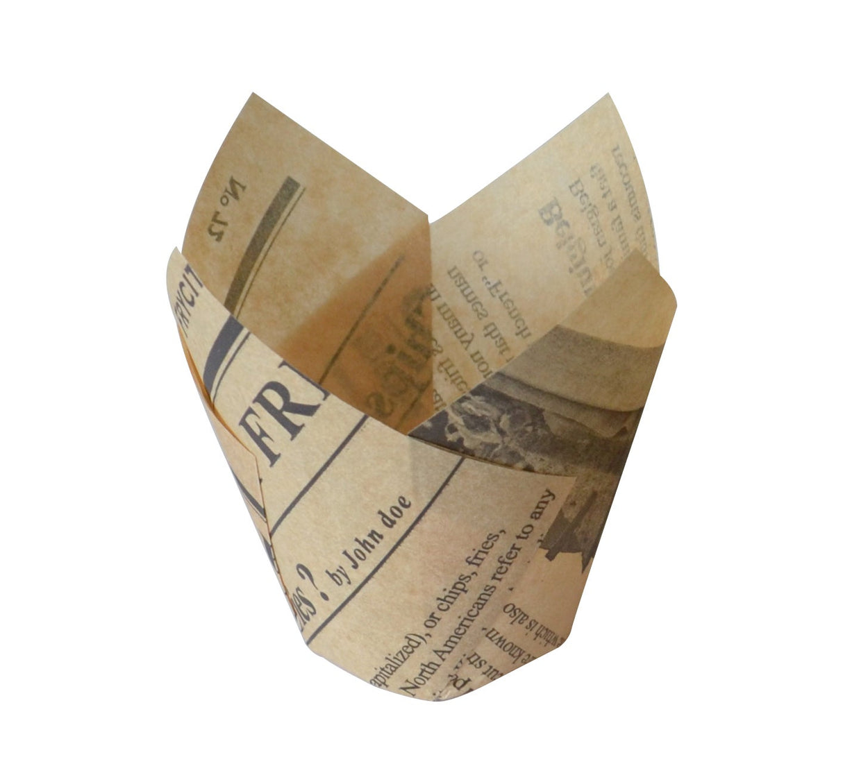 Cups, Baking, 4.70 Ounce, Paper Tulip, Newsprint, 6.90 x 2.35 Inch,12 - 12 COUNT