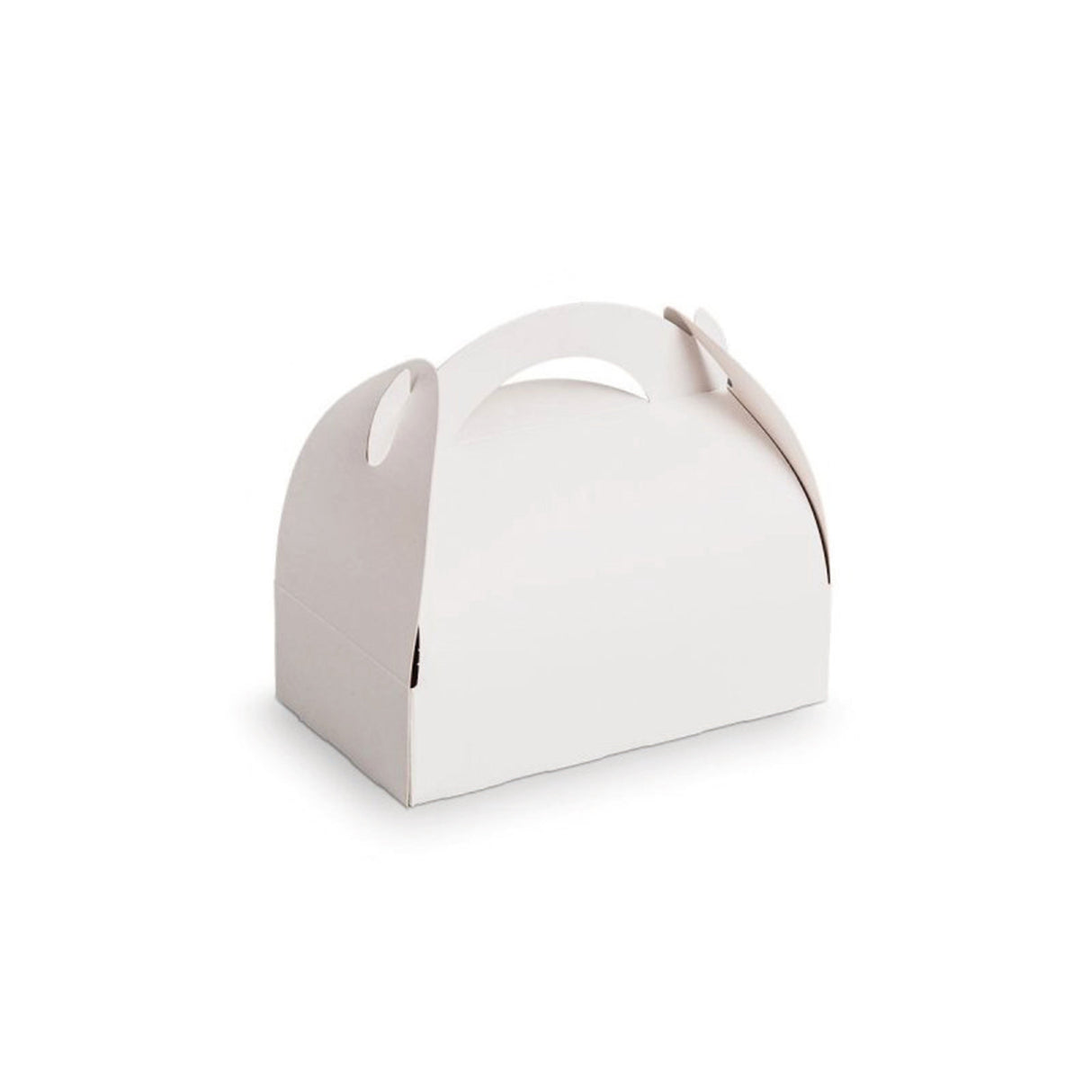 Boxes, Pastry, 4.33 x 3.93 x 4.33 Inch, Paper, White, with Handles,50 - 1 EACH