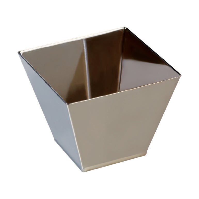 Dishes, Rambo 5.25 Ounce, Plastic, Silver, 2.75 x 2.75 x 2.20 Inch, Mini, Square,5 - 100 COUNT