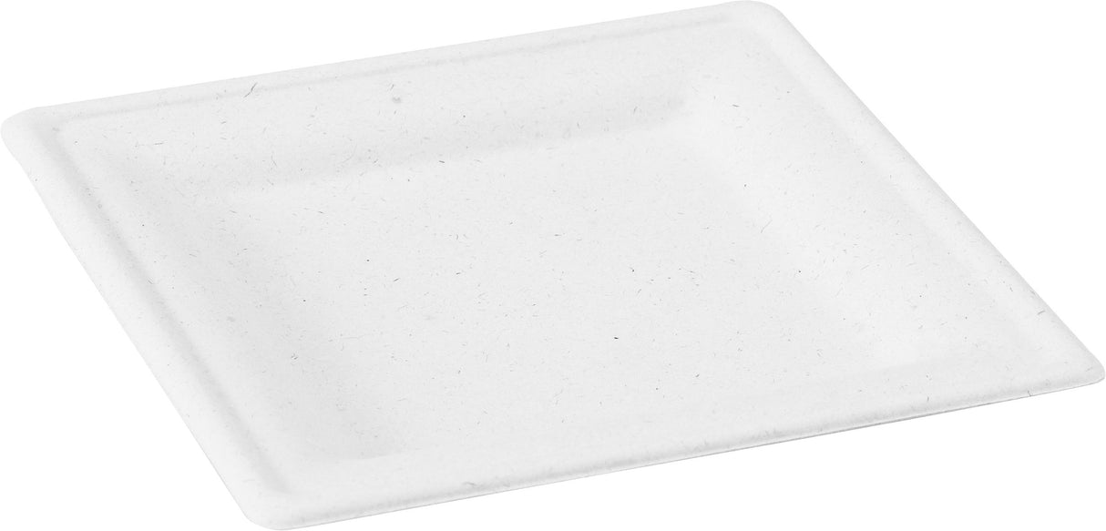 Plates, 7.80 x 7.80 Inch, Fiber, Square,4 - 125 COUNT