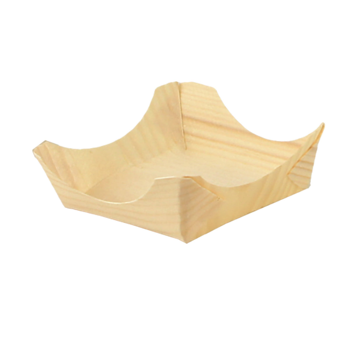 Plates, 3.70 x 3.70 Inch, Wood, Square,10 - 100 COUNT