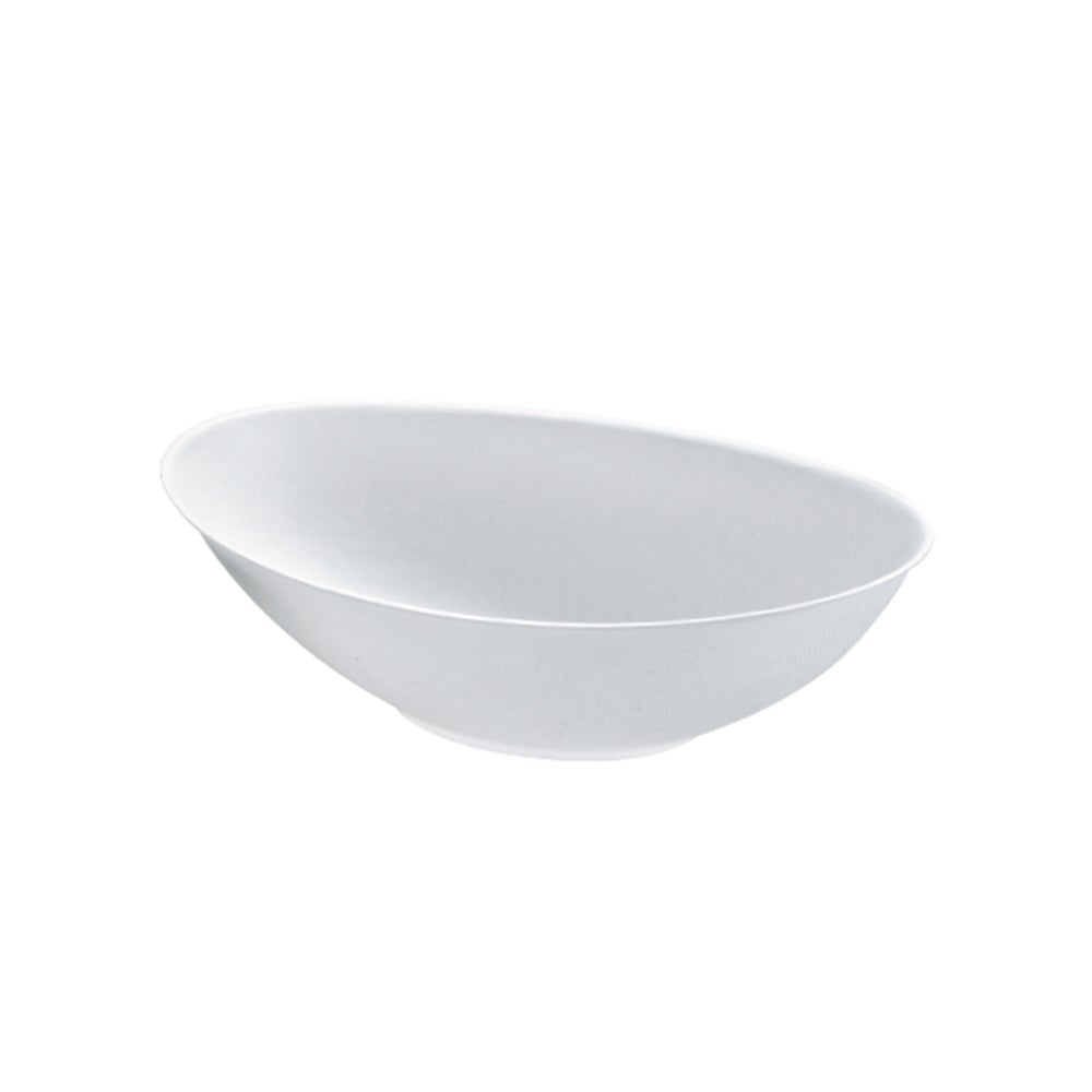 Bowls, Bio n Chic 24 Ounce, Sugarcane, White, 8.60 x 5.50 x 2 Inch, Oval,2 - 125 COUNT